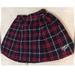 Dark Blue, Maroon, White Plaid Skirt Mezzo Piano Size Juniors Small